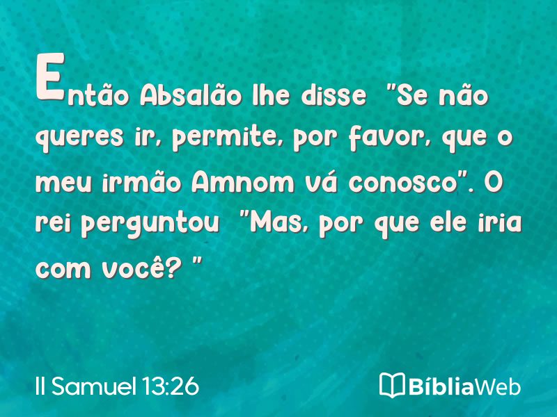 II Samuel 13:26 em imagem para compartilhar
