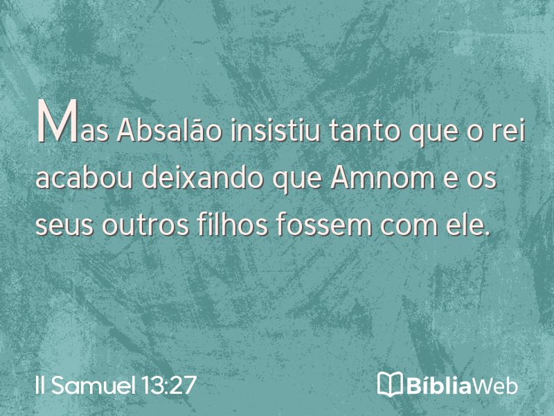 II Samuel 13:27 em imagem para compartilhar