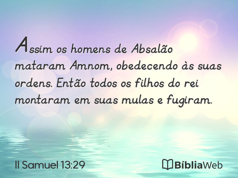 II Samuel 13:29 em imagem para compartilhar