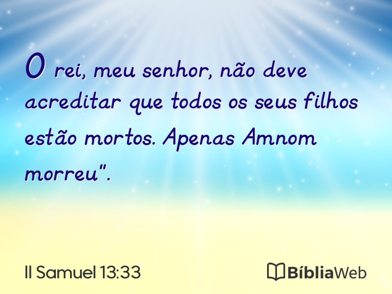 II Samuel 13:33 em imagem para compartilhar