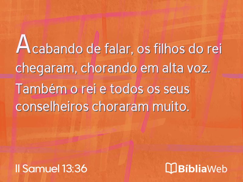 II Samuel 13:36 em imagem para compartilhar