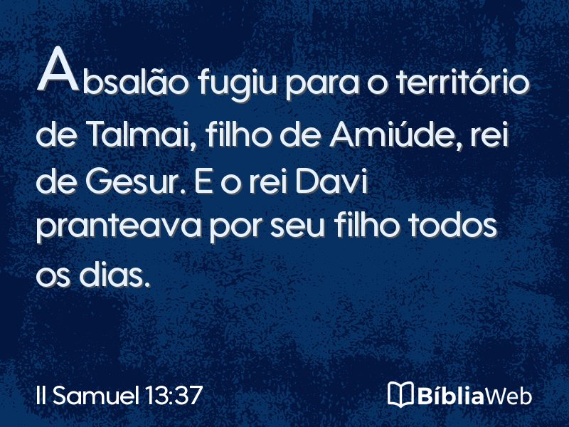 II Samuel 13:37 em imagem para compartilhar