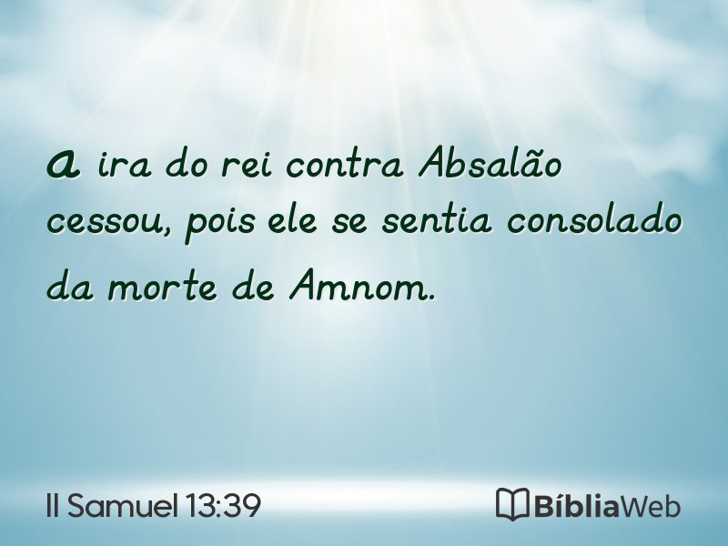 II Samuel 13:39 em imagem para compartilhar