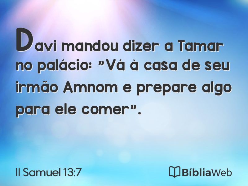 II Samuel 13:7 em imagem para compartilhar
