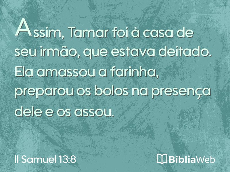II Samuel 13:8 em imagem para compartilhar