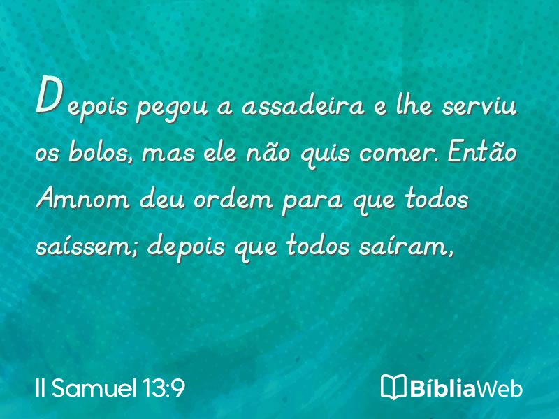II Samuel 13:9 em imagem para compartilhar
