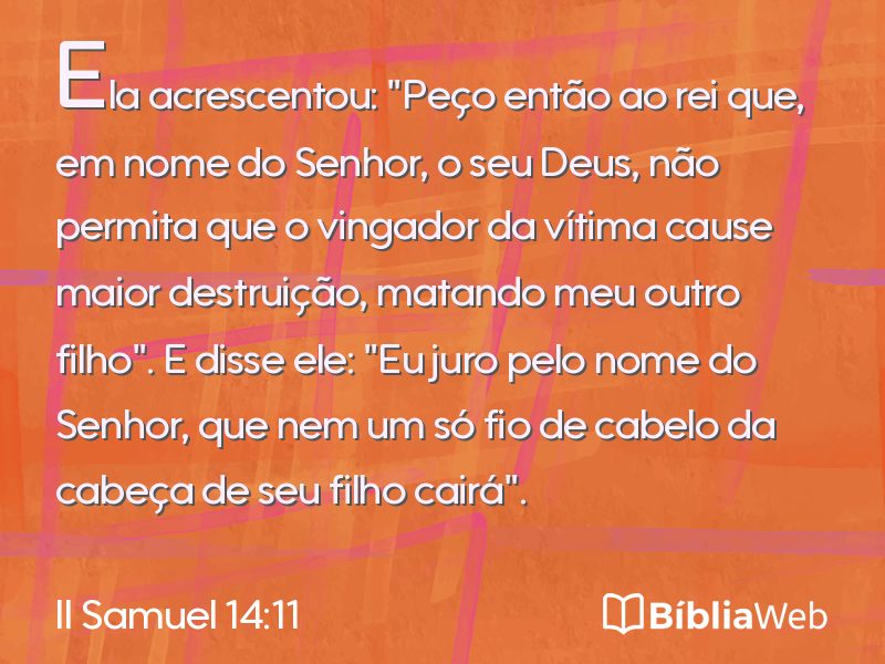 II Samuel 14:11 em imagem para compartilhar