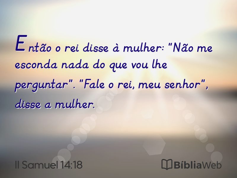 II Samuel 14:18 em imagem para compartilhar
