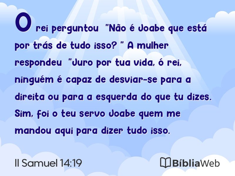 II Samuel 14:19 em imagem para compartilhar