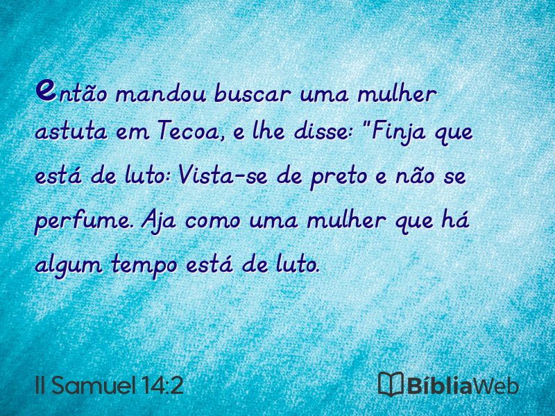 II Samuel 14:2 em imagem para compartilhar