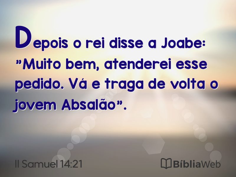 II Samuel 14:21 em imagem para compartilhar