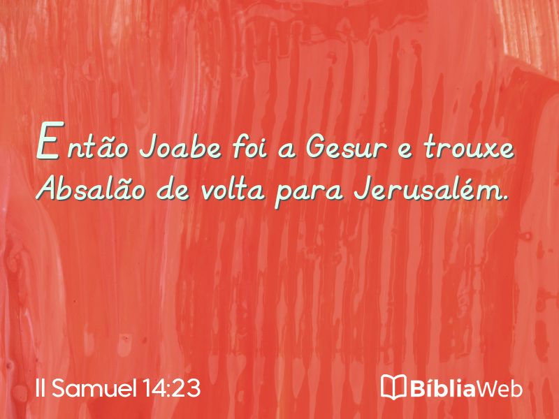 II Samuel 14:23 em imagem para compartilhar
