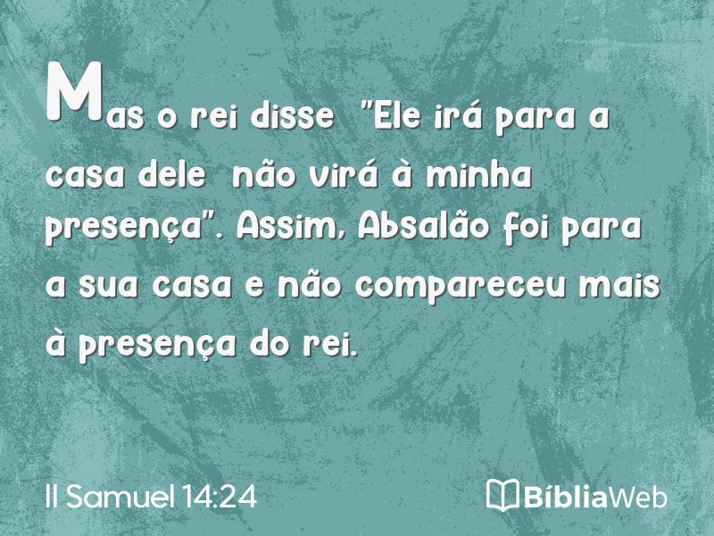 II Samuel 14:24 em imagem para compartilhar