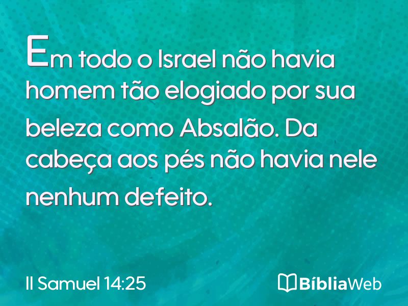 II Samuel 14:25 em imagem para compartilhar