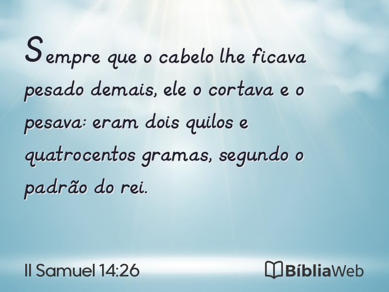 II Samuel 14:26 em imagem para compartilhar