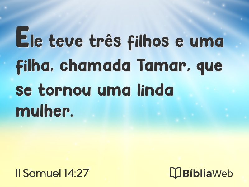 II Samuel 14:27 em imagem para compartilhar