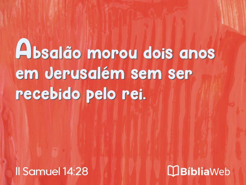 II Samuel 14:28 em imagem para compartilhar