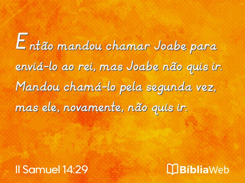II Samuel 14:29 em imagem para compartilhar