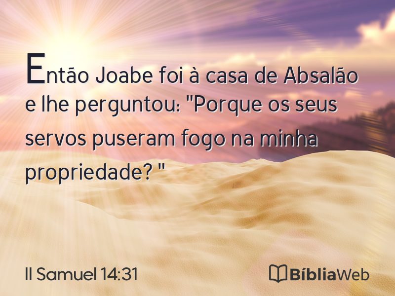 II Samuel 14:31 em imagem para compartilhar