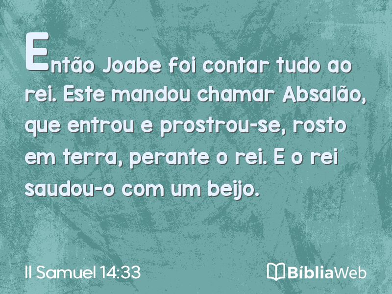 II Samuel 14:33 em imagem para compartilhar
