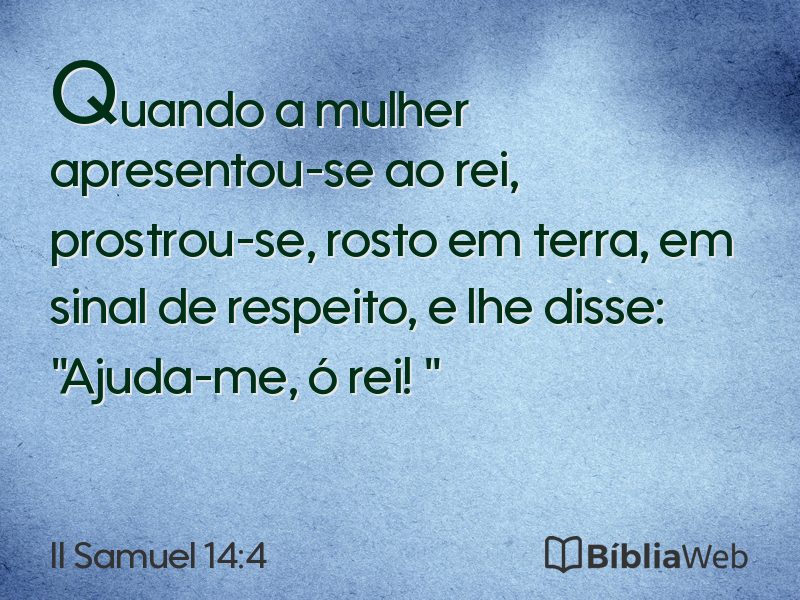 II Samuel 14:4 em imagem para compartilhar