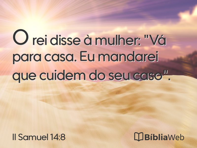 II Samuel 14:8 em imagem para compartilhar