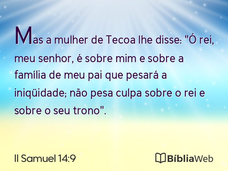 II Samuel 14:9 em imagem para compartilhar