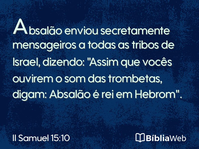 II Samuel 15:10 em imagem para compartilhar