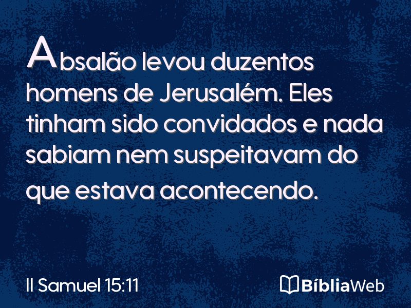 II Samuel 15:11 em imagem para compartilhar