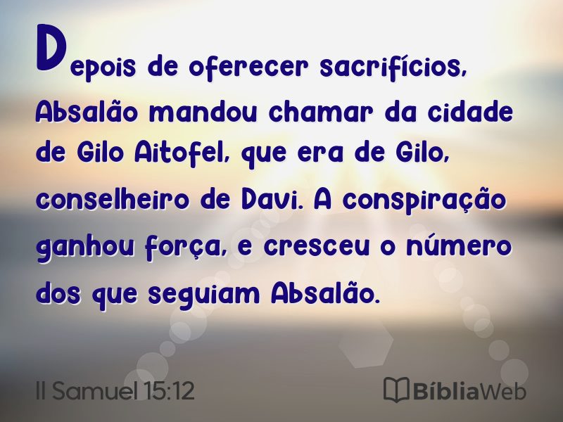 II Samuel 15:12 em imagem para compartilhar