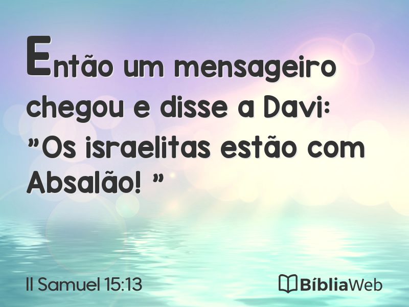 II Samuel 15:13 em imagem para compartilhar
