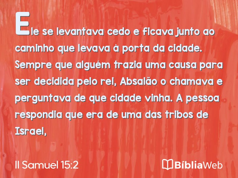 II Samuel 15:2 em imagem para compartilhar