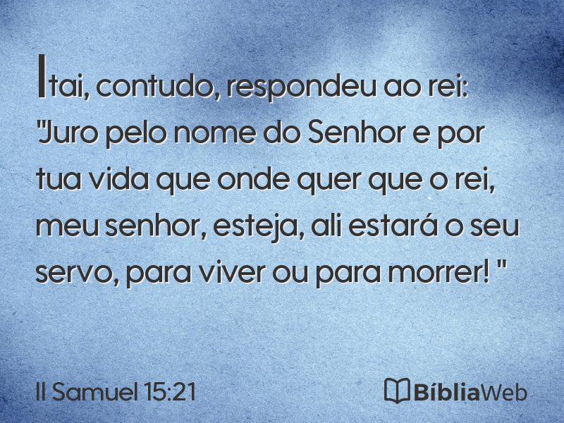 II Samuel 15:21 em imagem para compartilhar
