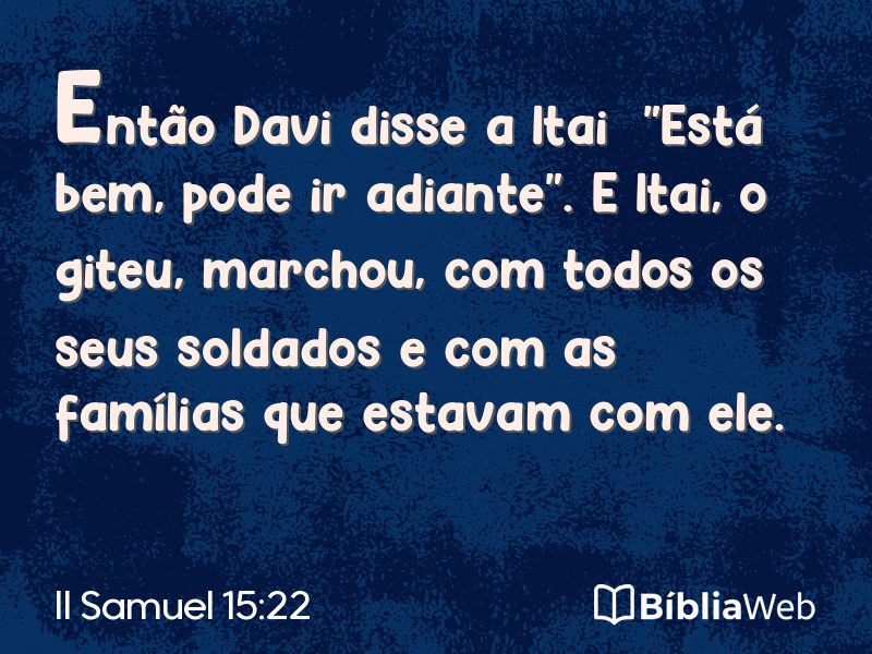 II Samuel 15:22 em imagem para compartilhar