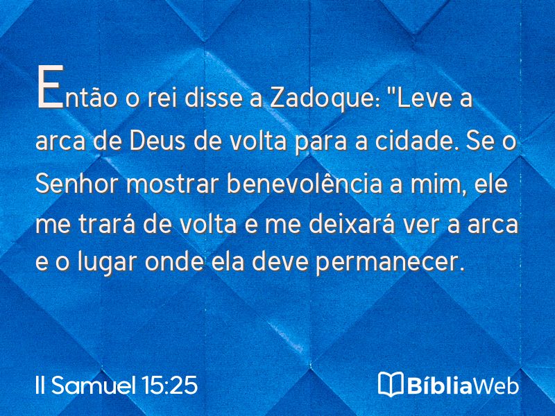 II Samuel 15:25 em imagem para compartilhar