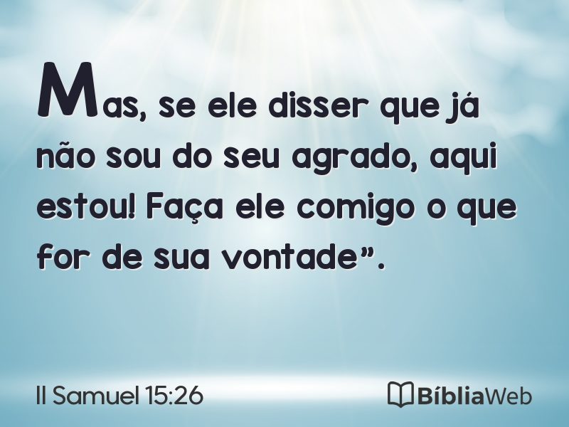 II Samuel 15:26 em imagem para compartilhar