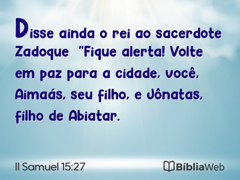 II Samuel 15:27 em imagem para compartilhar