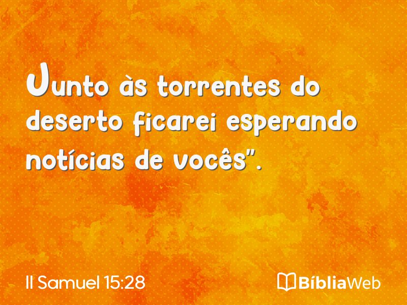 II Samuel 15:28 em imagem para compartilhar