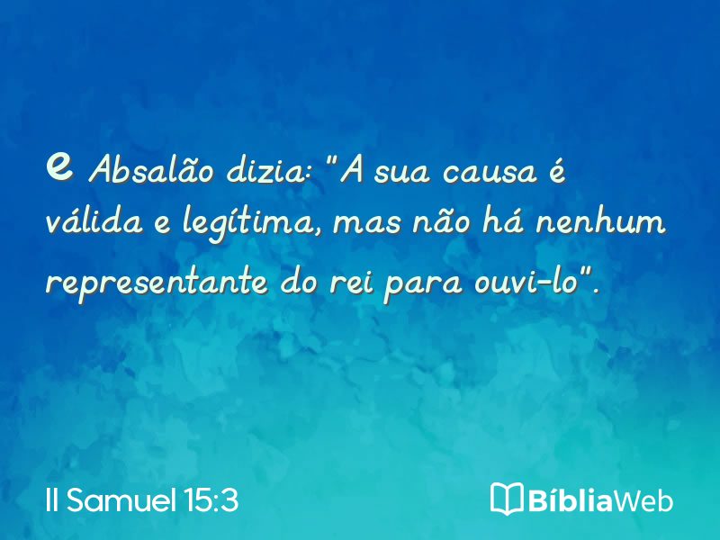 II Samuel 15:3 em imagem para compartilhar