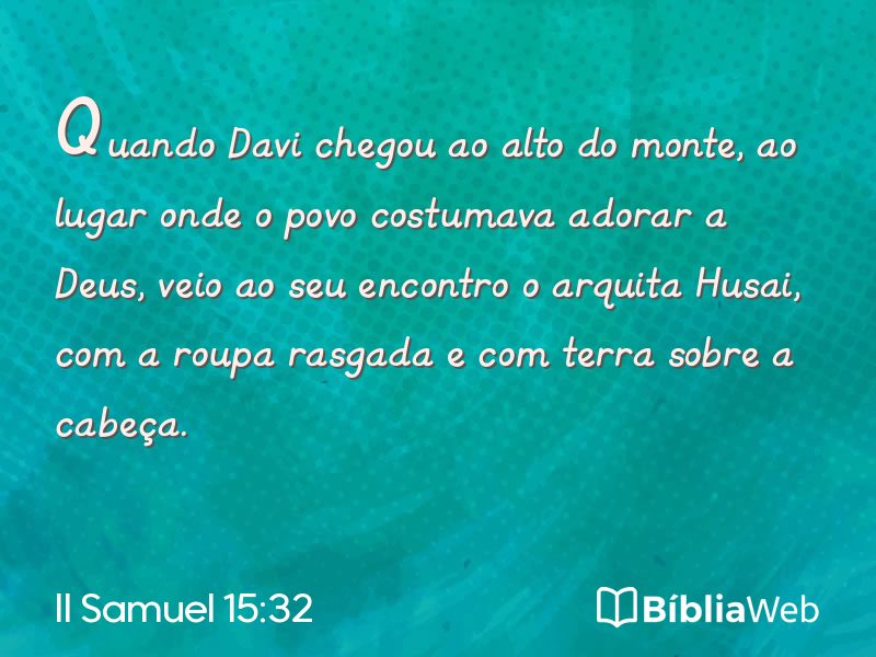 II Samuel 15:32 em imagem para compartilhar