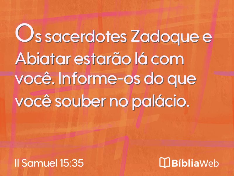 II Samuel 15:35 em imagem para compartilhar