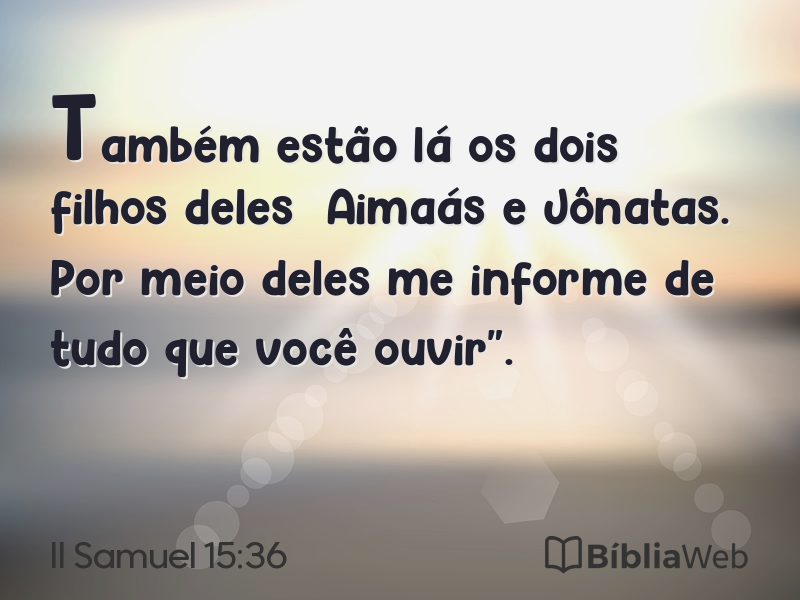 II Samuel 15:36 em imagem para compartilhar