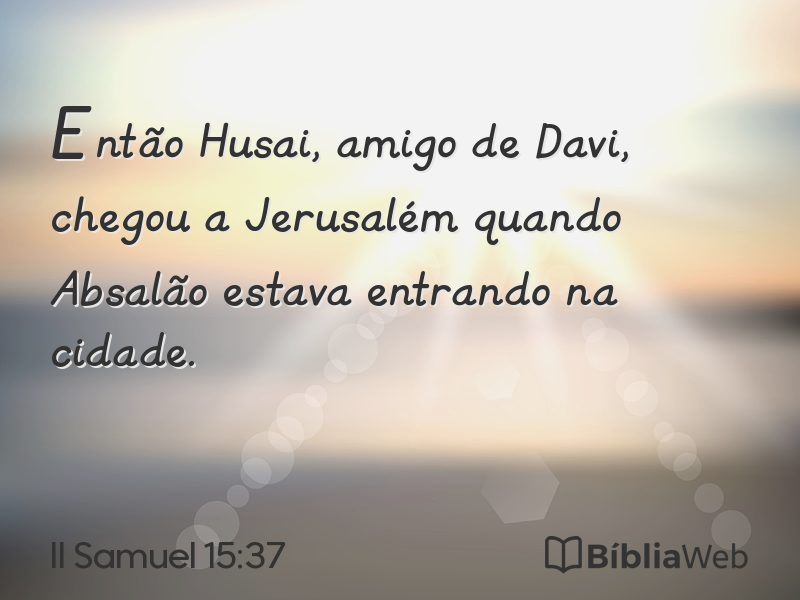 II Samuel 15:37 em imagem para compartilhar