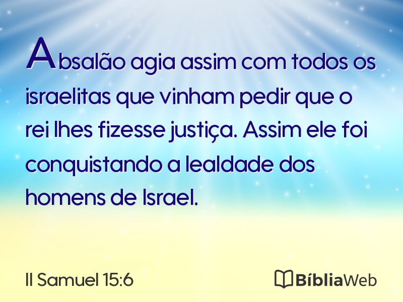 II Samuel 15:6 em imagem para compartilhar