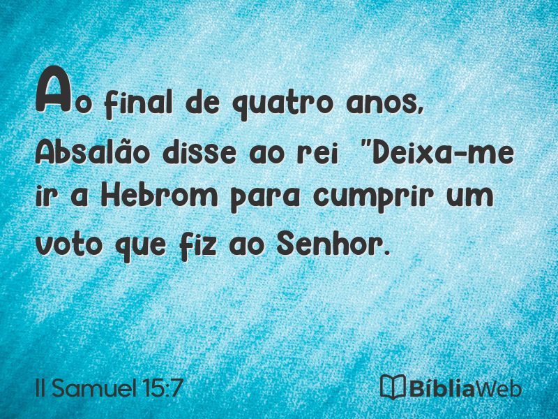 II Samuel 15:7 em imagem para compartilhar