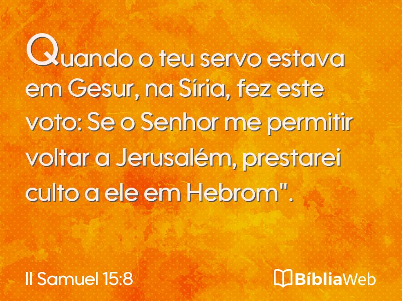 II Samuel 15:8 em imagem para compartilhar