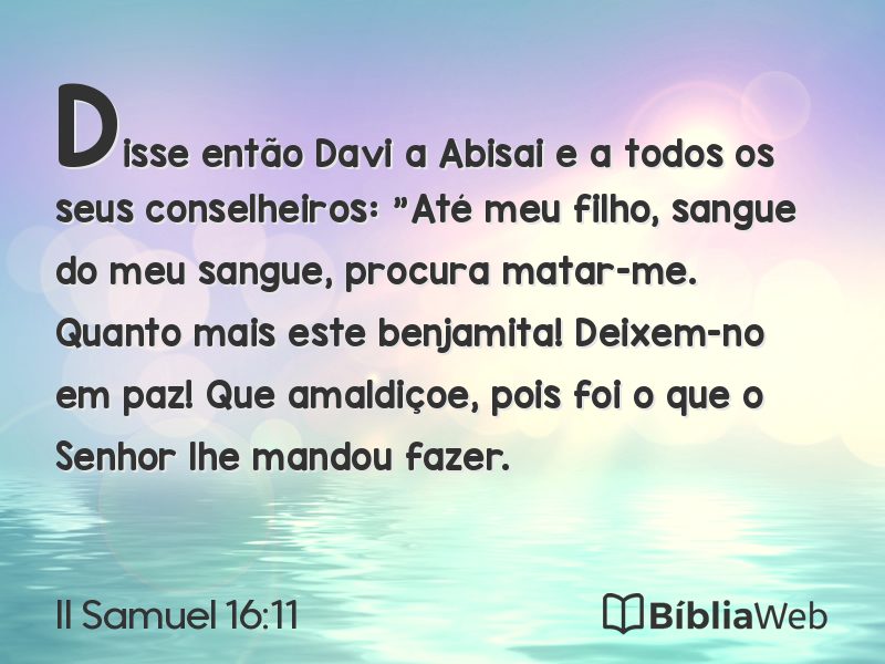 II Samuel 16:11 em imagem para compartilhar
