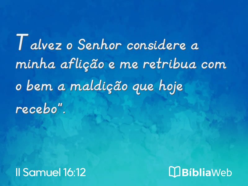 II Samuel 16:12 em imagem para compartilhar