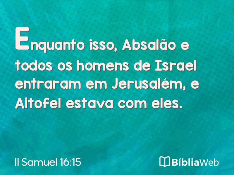 II Samuel 16:15 em imagem para compartilhar