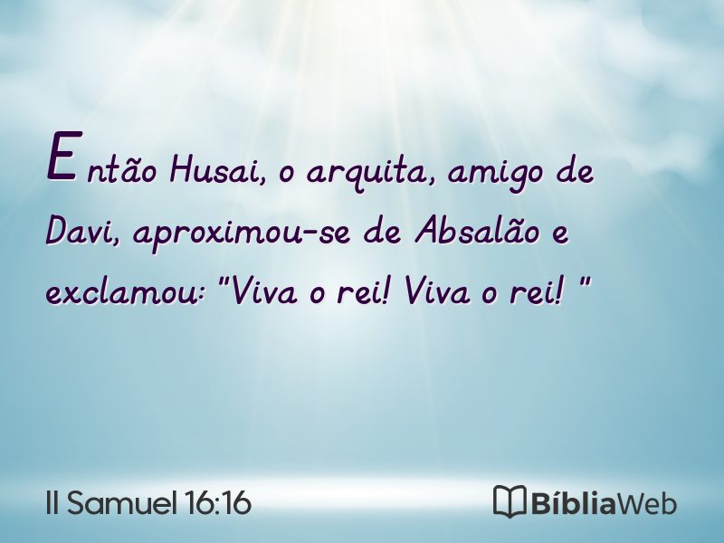 II Samuel 16:16 em imagem para compartilhar